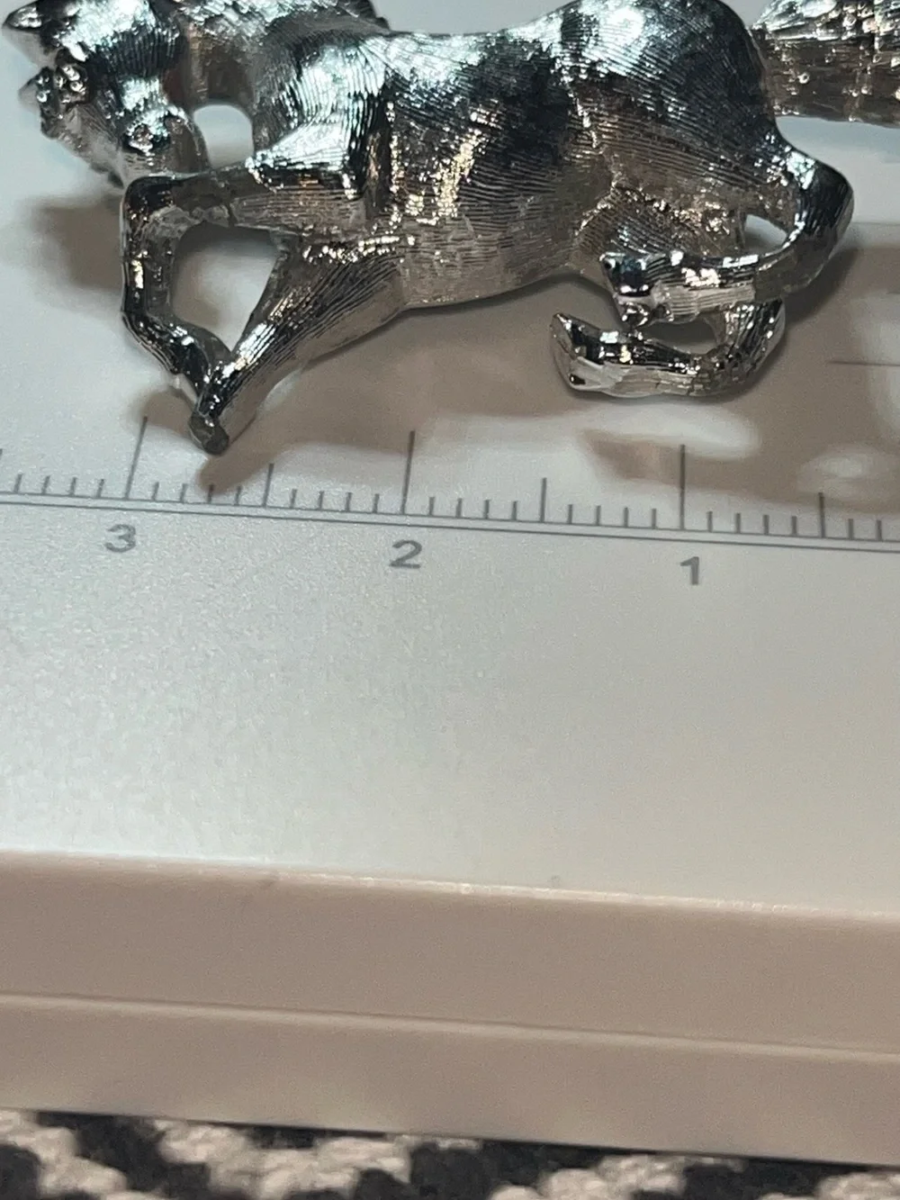 Vintage Signed Monet Silver Tone Galloping Horse Brooch Equestrian Pin